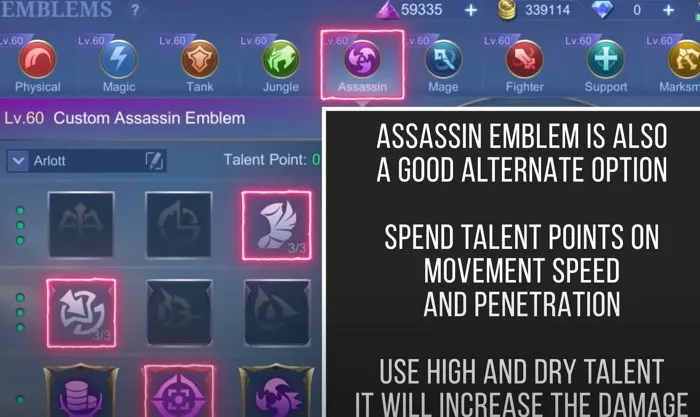 Arlott Assassin Emblem Set